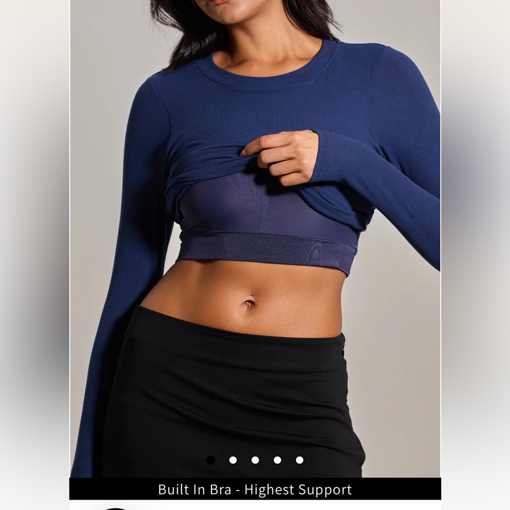 Klassy crew neck ribbed long sleeve